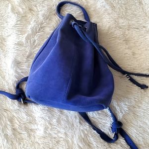 BLUE SUEDE BACKPACK